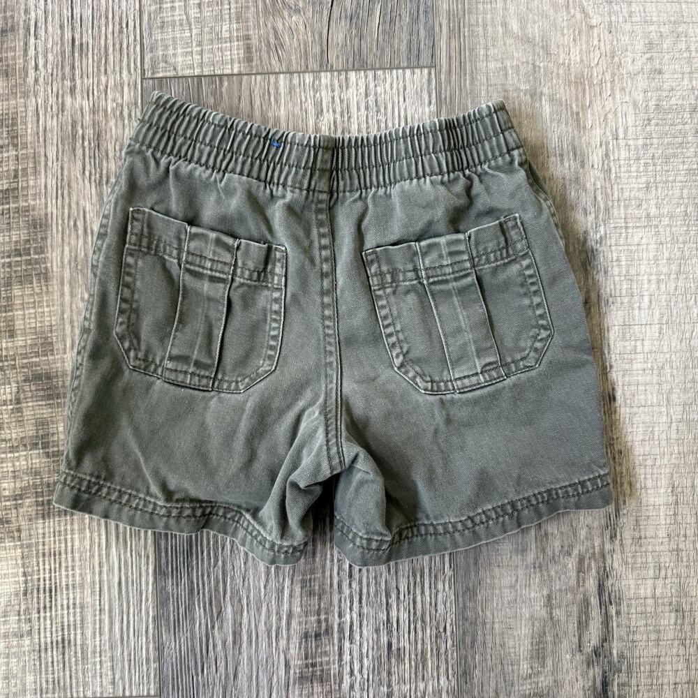 VTG 90s Y2K Army Green Cargo Shorts Toddler Boys Kids Size 3T Baggy Retro